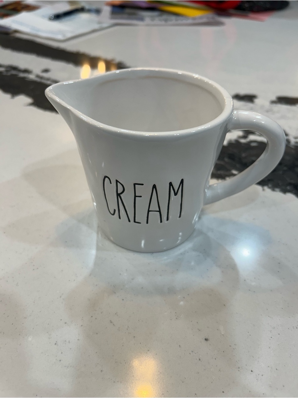 Rae Dunn Cream Ceramic Pitcher - White Cream Server